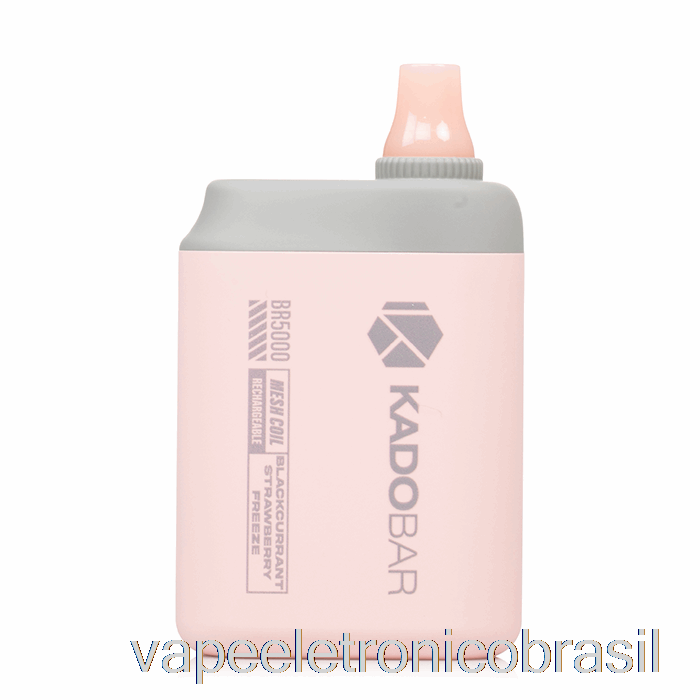 Vape Recarregável Kado Bar Br5000 Descartável Groselha Morango Congelar
